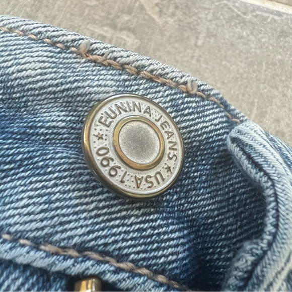 eunina cut off jean shorts, Eve High Rise Cut Off Shortie, Medium - Picture 2 of 9